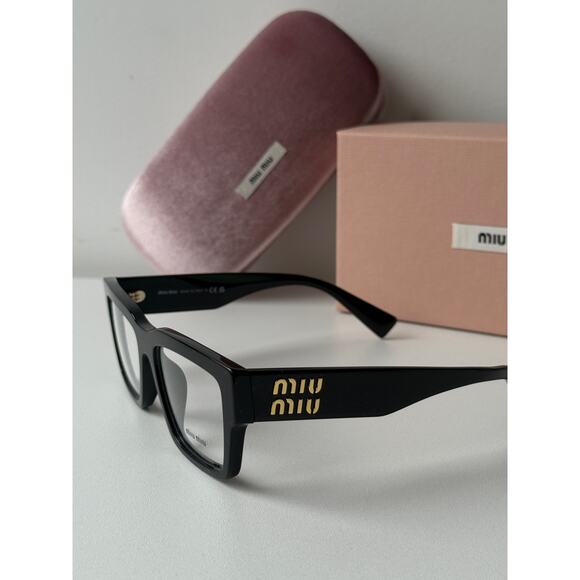 NEW Miu Miu MU02XV Black Eyeglasses Frames - Picture 2 of 7